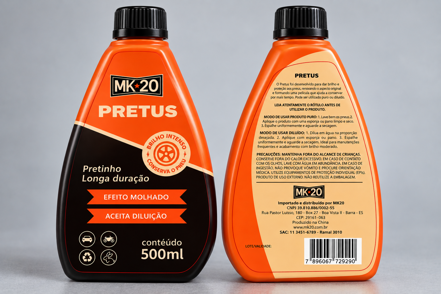 Embalagem de Pretus longa duração