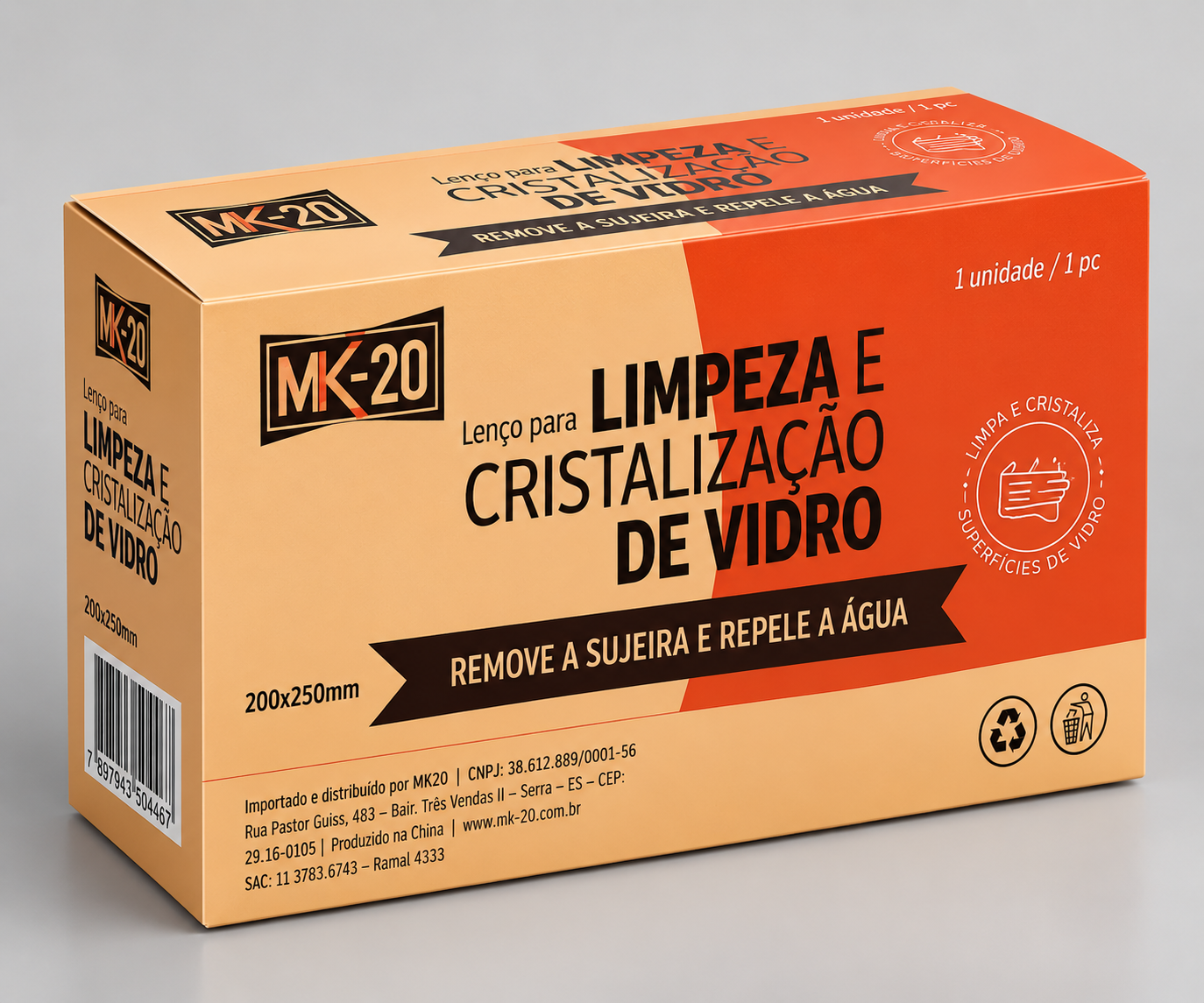 Embalagem de Lenço para limpeza de vidros